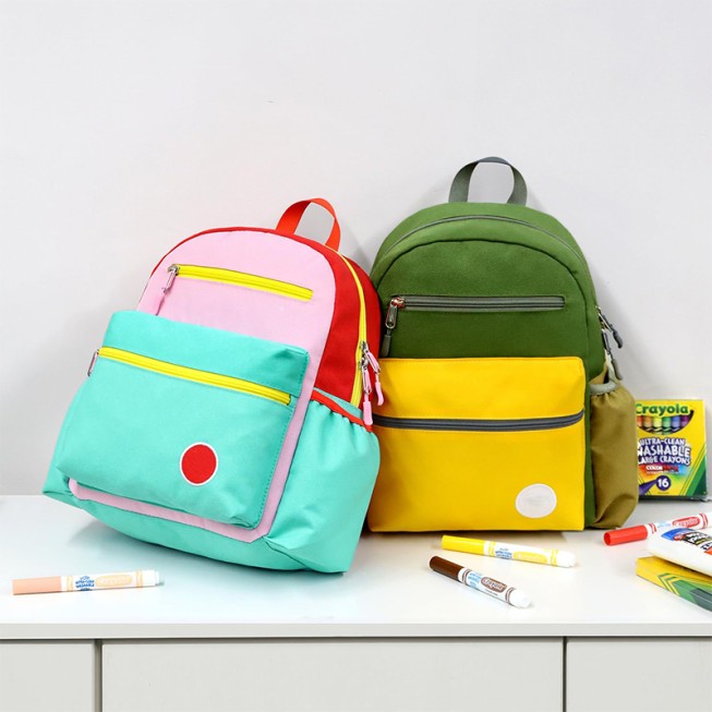 Mini color-block children's backpack