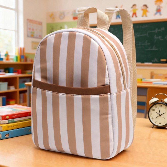 Striped comfortable kids backpack