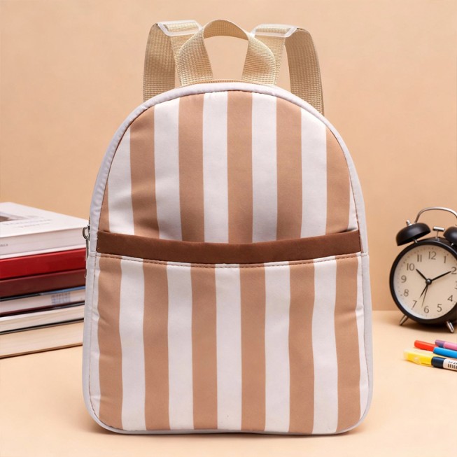 Striped comfortable kids backpack