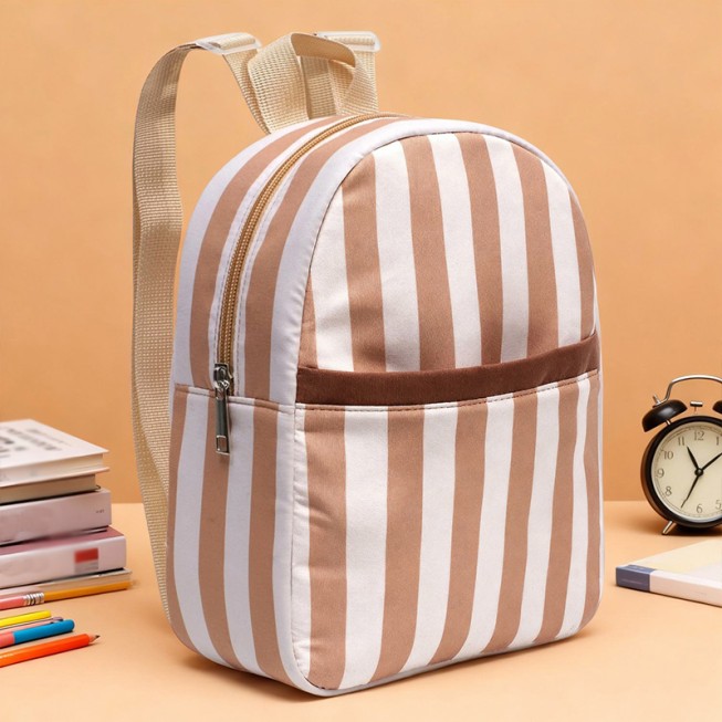 Striped comfortable kids backpack