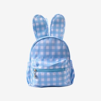 Cute plaid bunny ear children's backpack