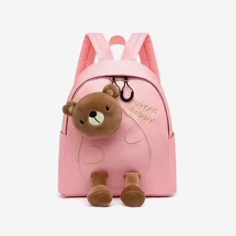 3D bear-shaped decorated children's backpack