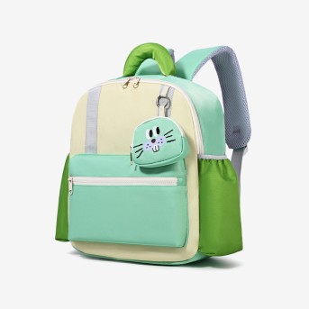 High-quality color-blocked nylon children's backpack