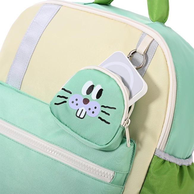 High-quality color-blocked nylon children's backpack