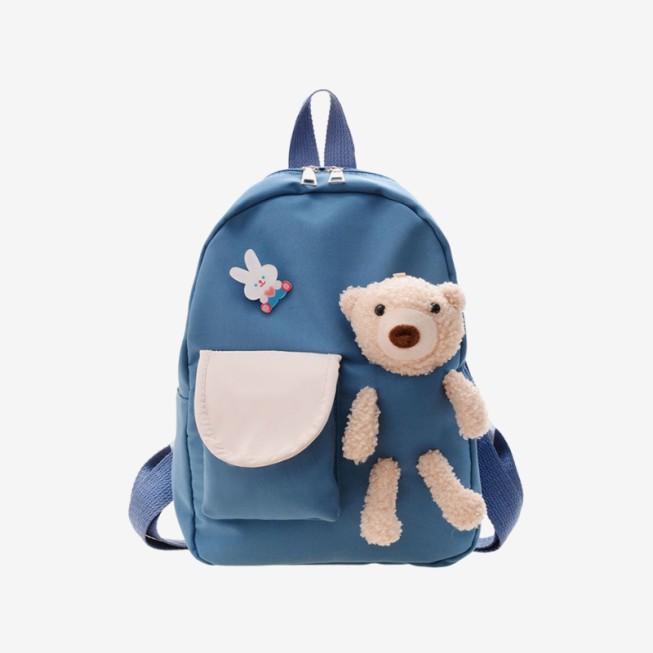 Cute 3D bear-shaped children's backpack