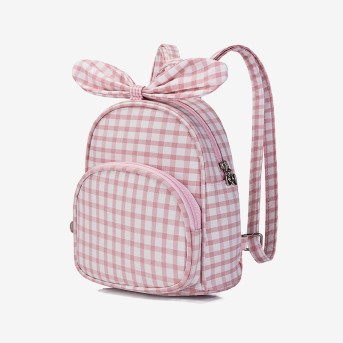 Simple checkered pattern cute children's backpack