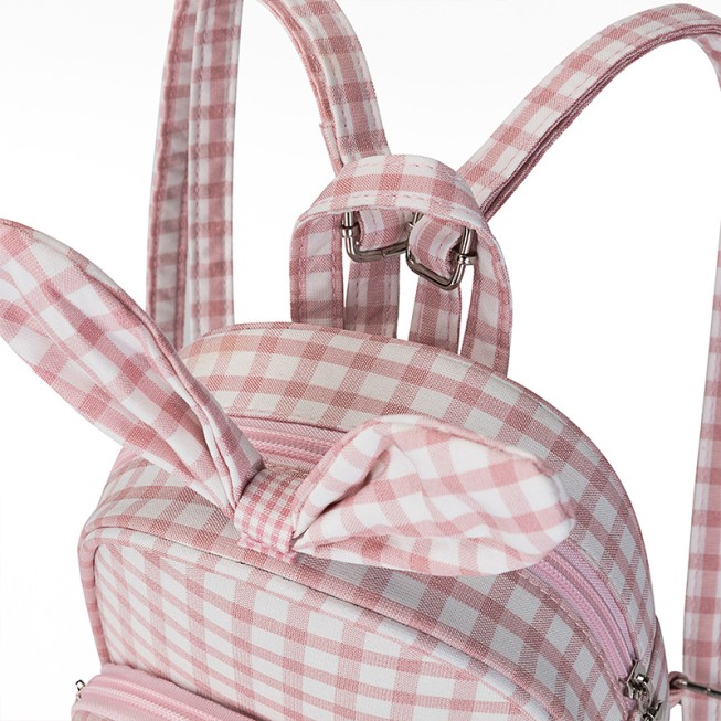 Simple checkered pattern cute children's backpack