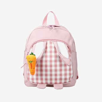 Rabbit ear decorative plaid children's backpack