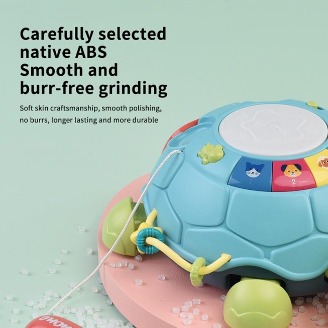 Turtle crawling musical drum story machine