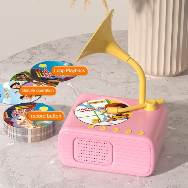 Phonograph-style early childhood education story machine