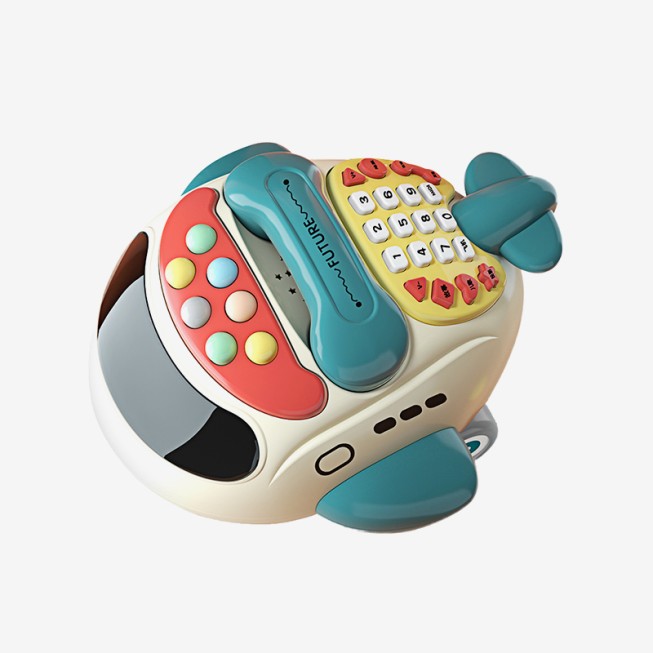 Airplane telephone shaped story machine