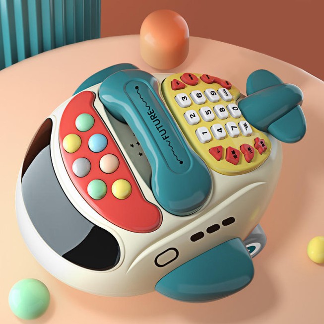 Airplane telephone shaped story machine