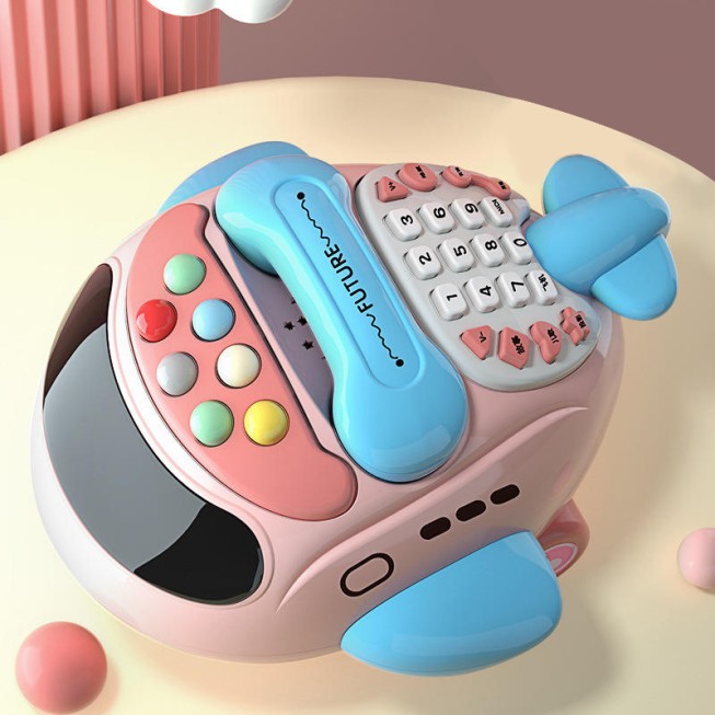 Airplane telephone shaped story machine