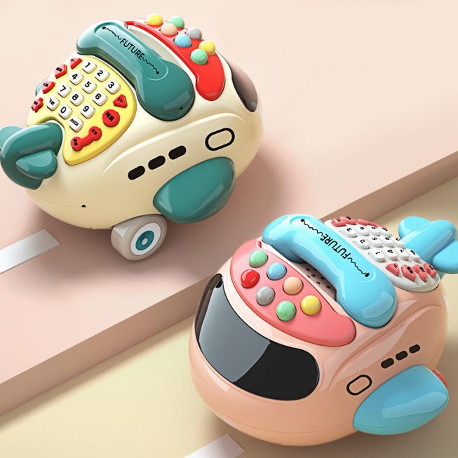 Airplane telephone shaped story machine